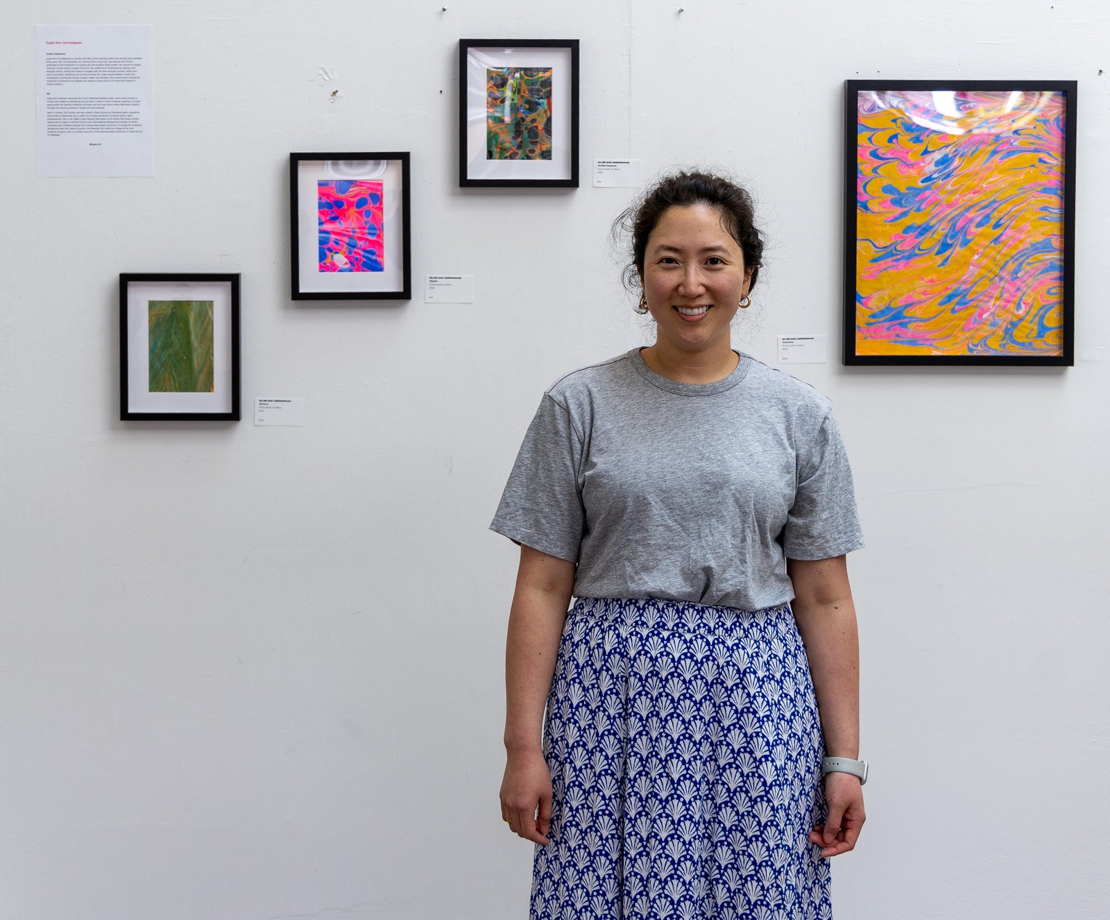 Eujee Ahn at her exhibition